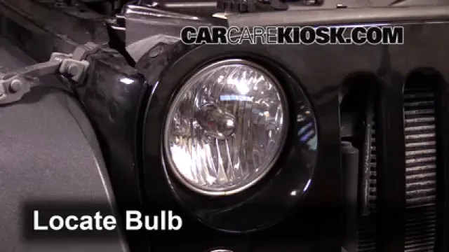 2014 Jeep Wrangler Sport 3.6L V6 Lights Highbeam (replace bulb)